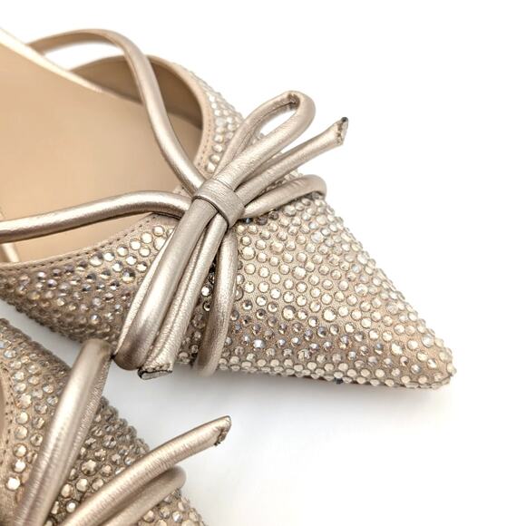 Badgley Mischka Angelina Slingback Pointed Toe Kitten Heel Pump Size US8.5 EU39 - Picture 11 of 12